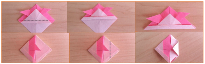 折り紙の簡単つるし雛　金魚作り方2